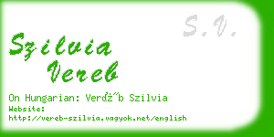 szilvia vereb business card
